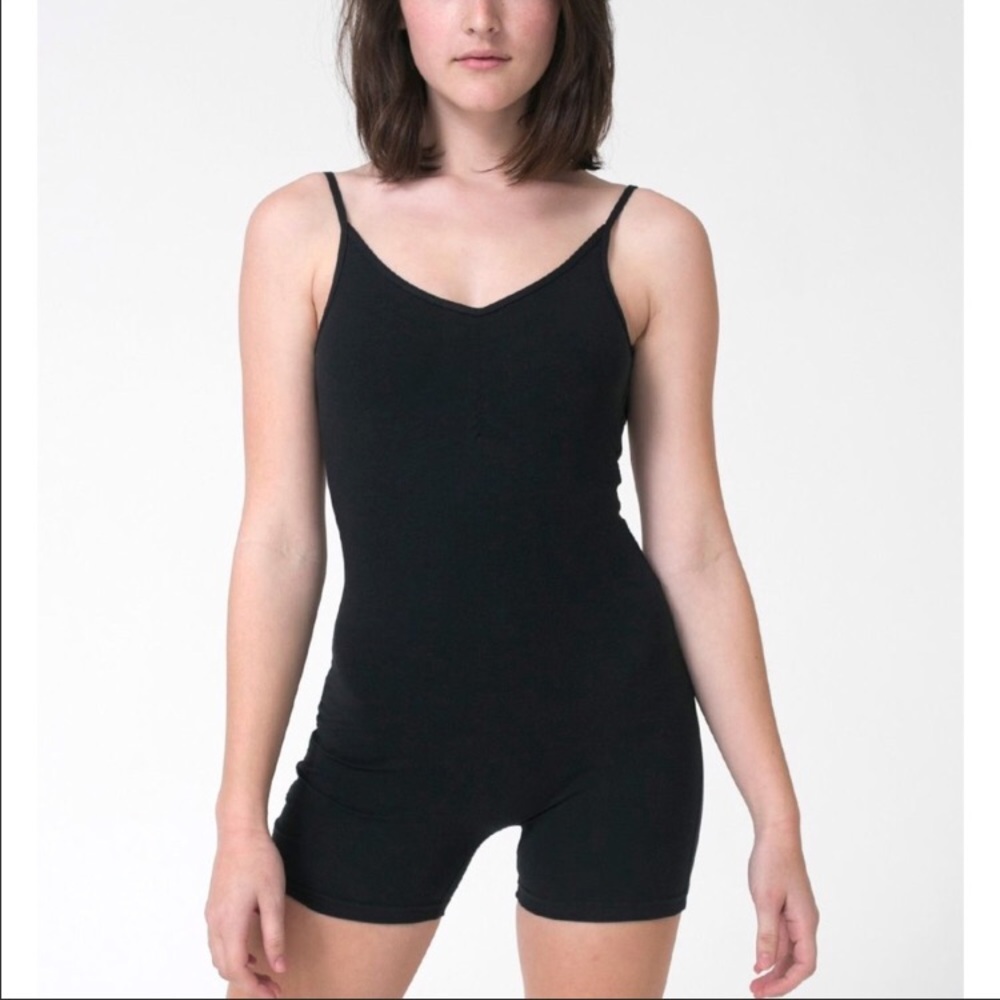 American Apparel Cotton Spandex Shorts Bodysuit